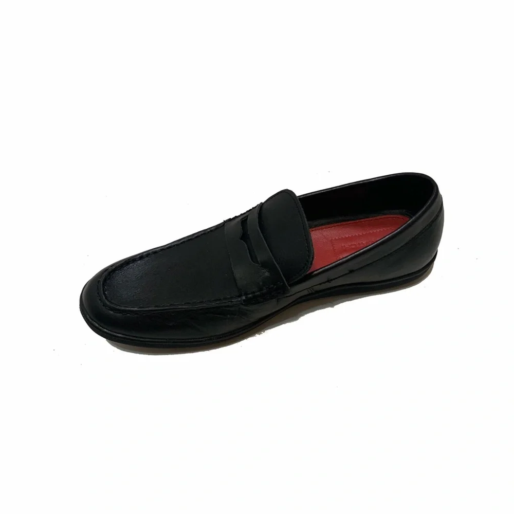9 / Bugatchi men’s Black Leather Loafers
